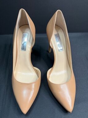 INC Leather Dorsay Pump Almond Toasted Tan Nude Beige Olive Skin 8